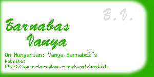 barnabas vanya business card